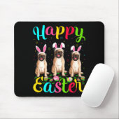 Lustiger Osterhase Mops Easter Egg Bunny Pug Happy Mousepad (Mit Mouse)