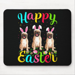 Lustiger Osterhase Mops Easter Egg Bunny Pug Happy Mousepad