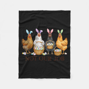 Lustiger Osterhase nicht Job Eier Bauernhof Hase Fleecedecke