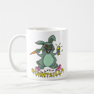 Lustiger Osterhase niedlicher Bunnyzilla Kaffeetasse