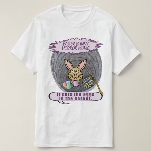 Lustiger Osterhasen-Horror-Film T-Shirt (Design vorne)