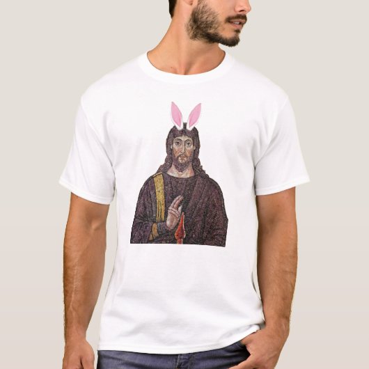 Lustiger Osterhasen-Jesus-T - Shirt (Vorderseite)