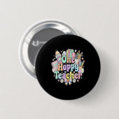 Lustiger Ostern Klassenzimmer Lehrer ein hoppy Leh Button (Vorne & Hinten)