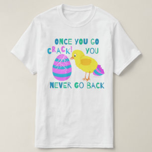 Lustiger Ostern-Küken-Ei-Sprungs-Cartoon-Spaß T-Shirt