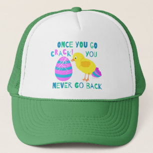 Lustiger Ostern-Küken-Ei-Sprungs-Spaß-Cartoon Truckerkappe