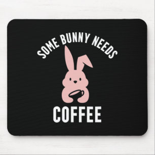 Lustiger Ostern-Wortwitz, Süßer Hase Kaffee Liebha Mousepad