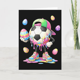Lustiger Ostertag Fußball Eis Drip Jungen Kinder  Karte
