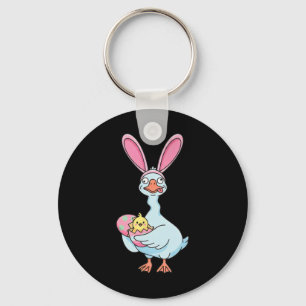 Lustiger Ostertag Gans Hase rosa Ohren Dummer Voge Schlüsselanhänger