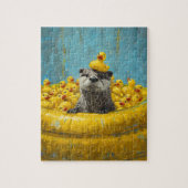 Lustiger Otter Gummiente Pool Puzzle (Vertikal)