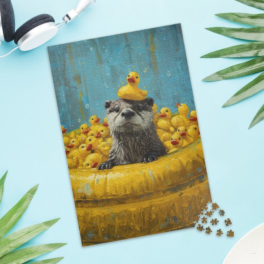 Lustiger Otter Gummiente Pool Puzzle