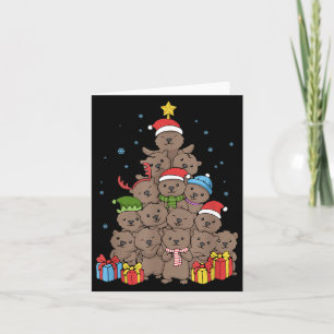 Lustiger Otter Weihnachtsbaum Otter Karte
