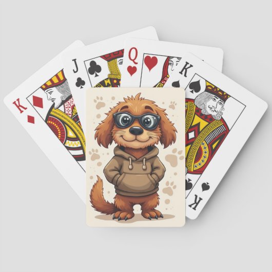 Lustiger Otterhound Kawaii Hund Spielkarten (Rückseite)