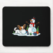 Lustiger Pallon Schneemann Weihnachtsbaum Xmas Fra Mousepad (Vorne)
