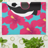 Lustiger Panda-Bärn-Strand-Gammler-coole Küchentuch (Gefaltet)