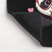 Lustiger Panda-Herz-Schokoladen-Valentinstag-Panda Mousepad (Ecke)