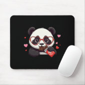 Lustiger Panda-Herz-Schokoladen-Valentinstag-Panda Mousepad (Mit Mouse)