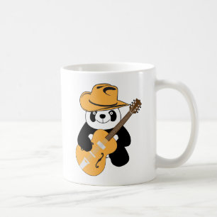 Lustiger Panda mit Gitarre Kaffeetasse