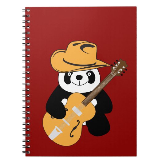 Lustiger Panda mit Gitarre Notizblock (Vorderseite)