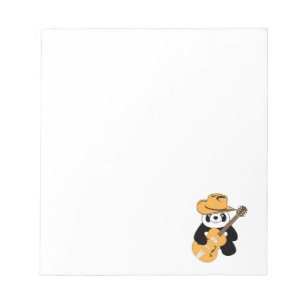 Lustiger Panda mit Gitarre Notizblock