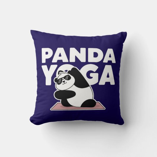 lustiger Panda-Yoga Kissen (Vorderseite)