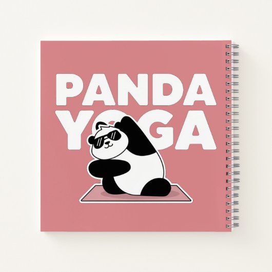 lustiger Panda-Yoga Notizblock (Rückseite)