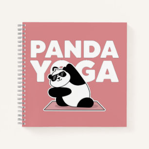 lustiger Panda-Yoga Notizblock
