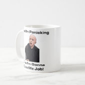 Lustiger Panik Becher Noveltät Kaffeetasse Bürohum (Vorderseite Links)