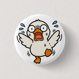 Lustiger Panik-Enten-Kawaii-Süßer-Meme-Button Button