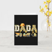Lustiger Papa Baustellenbagger Kinder Passende Fa Karte (Gelbe Blume)