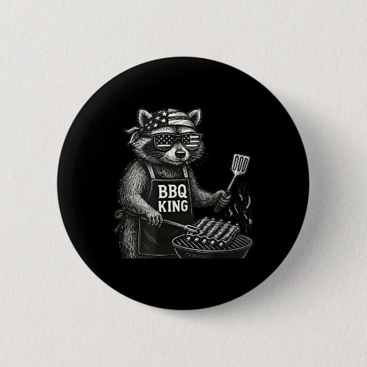 Lustiger Papa BBQ Grillen Barbecue Papa Opa BBQ Button (Vorderseite)