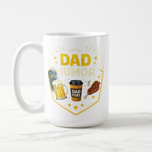 Lustiger Papa-Becher – Geschenk mit Papa-Witz-Kaff Kaffeetasse (Links)