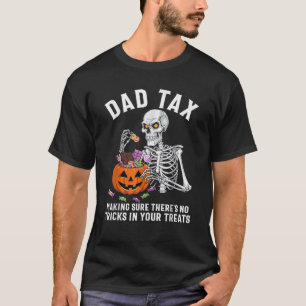 Lustiger Papa besteuert Halloween-Süßigkeiten Kürb T-Shirt