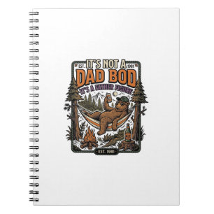 Lustiger Papa-Bod-Bär-Camping-Vater-Figur-Shirt_1 Notizblock