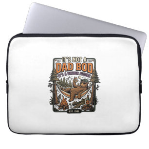 Lustiger Papa-Body-Bär-Camping-Vater-Figur-Shirt_1 Laptopschutzhülle