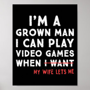 Lustiger Papa-Gamer Ich kann Videospiele spielen,  Poster