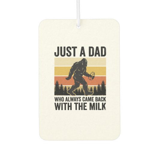 Lustiger Papa kam mit der Milch Vintage-Shirt_1 Autolufterfrischer (Vorderseite)