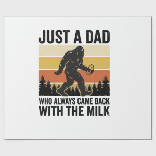 Lustiger Papa kam mit der Milch Vintage-Shirt_1 Geschenkpapier