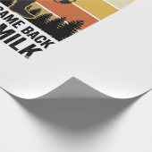 Lustiger Papa kam mit der Milch Vintage-Shirt_1 Geschenkpapier (Ecke)