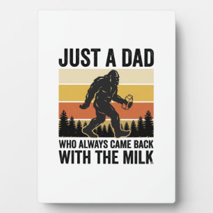 Lustiger Papa kam mit der Milch Vintage-Shirt zurü Fotoplatte