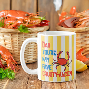 Lustiger Papa-Krebs-Krustentier-Amalfi-Gelb-Streif Kaffeetasse