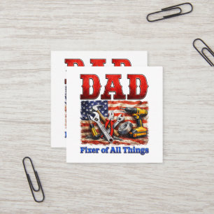 Lustiger Papa-Reparierer aller Dinge Quadratische Visitenkarte