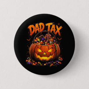 Lustiger Papa-Steuer Halloween-Kürbis Button