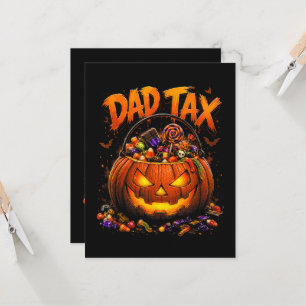 Lustiger Papa-Steuer Halloween-Kürbis Einladung