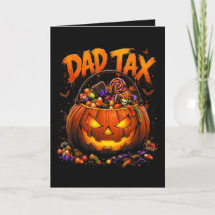 Lustiger Papa-Steuer-Halloween-Kürbis Feiertagskarte