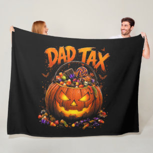 Lustiger Papa-Steuer Halloween-Kürbis Fleecedecke
