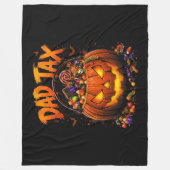 Lustiger Papa-Steuer Halloween-Kürbis Fleecedecke (Vorderseite)