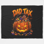 Lustiger Papa-Steuer Halloween-Kürbis Fleecedecke (Vorderseite (Horizontal))