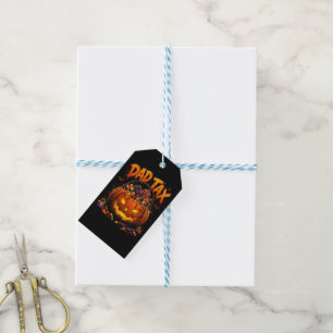Lustiger Papa-Steuer Halloween-Kürbis Geschenkanhänger