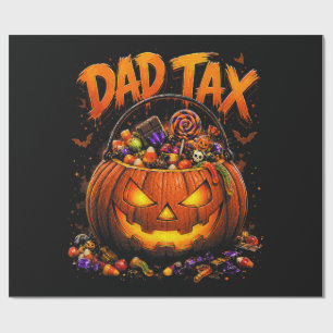Lustiger Papa-Steuer Halloween-Kürbis Geschenkpapier