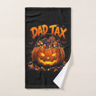 Lustiger Papa-Steuer Halloween-Kürbis Handtuch